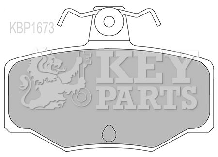 KEY PARTS Комплект тормозных колодок, дисковый тормоз KBP1673